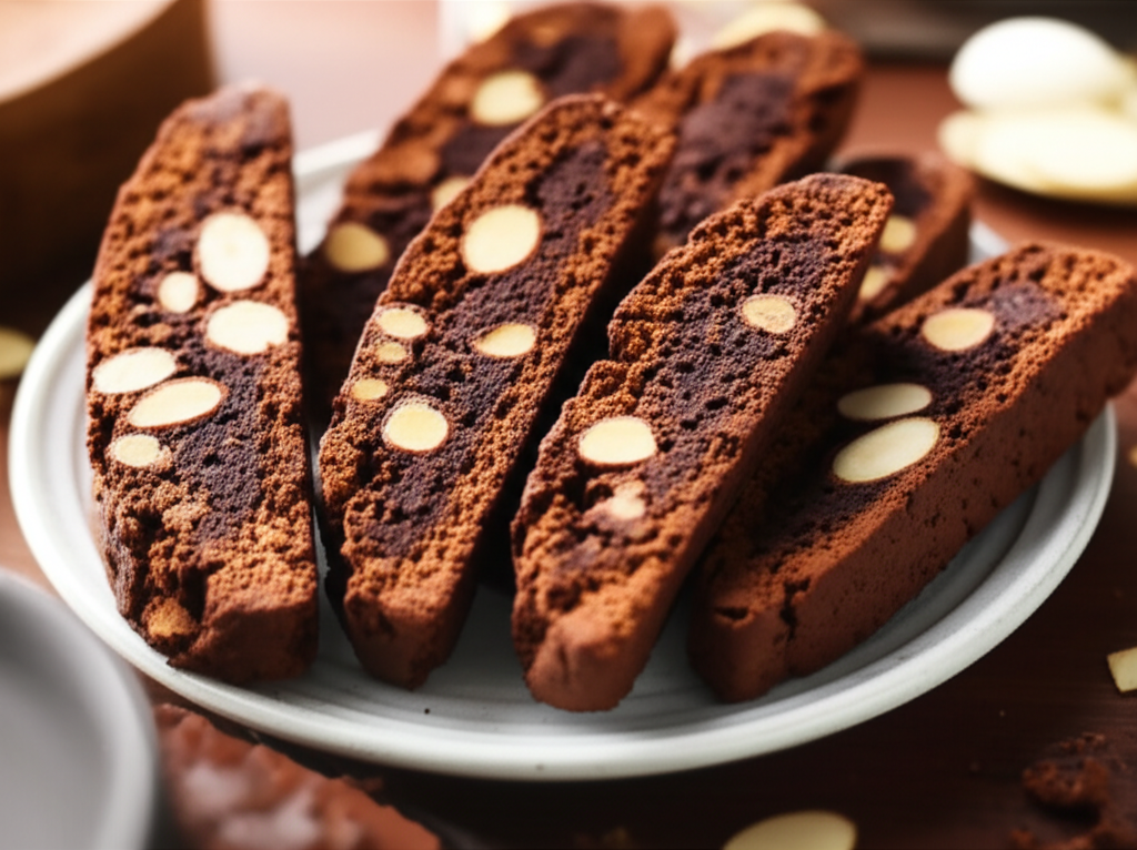Almond Chocolate Biscotti image