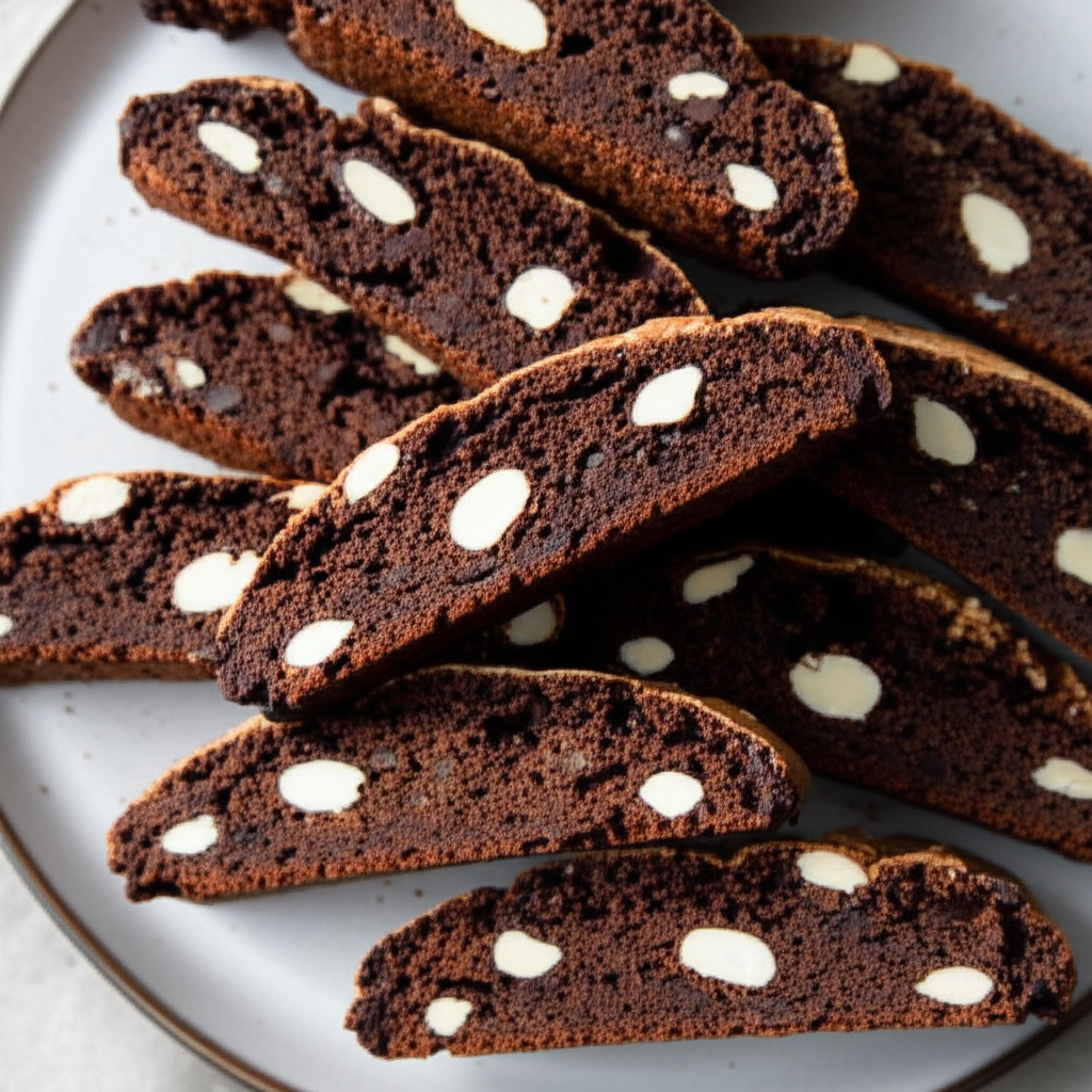 Almond Chocolate Biscotti Using Cake Mix image