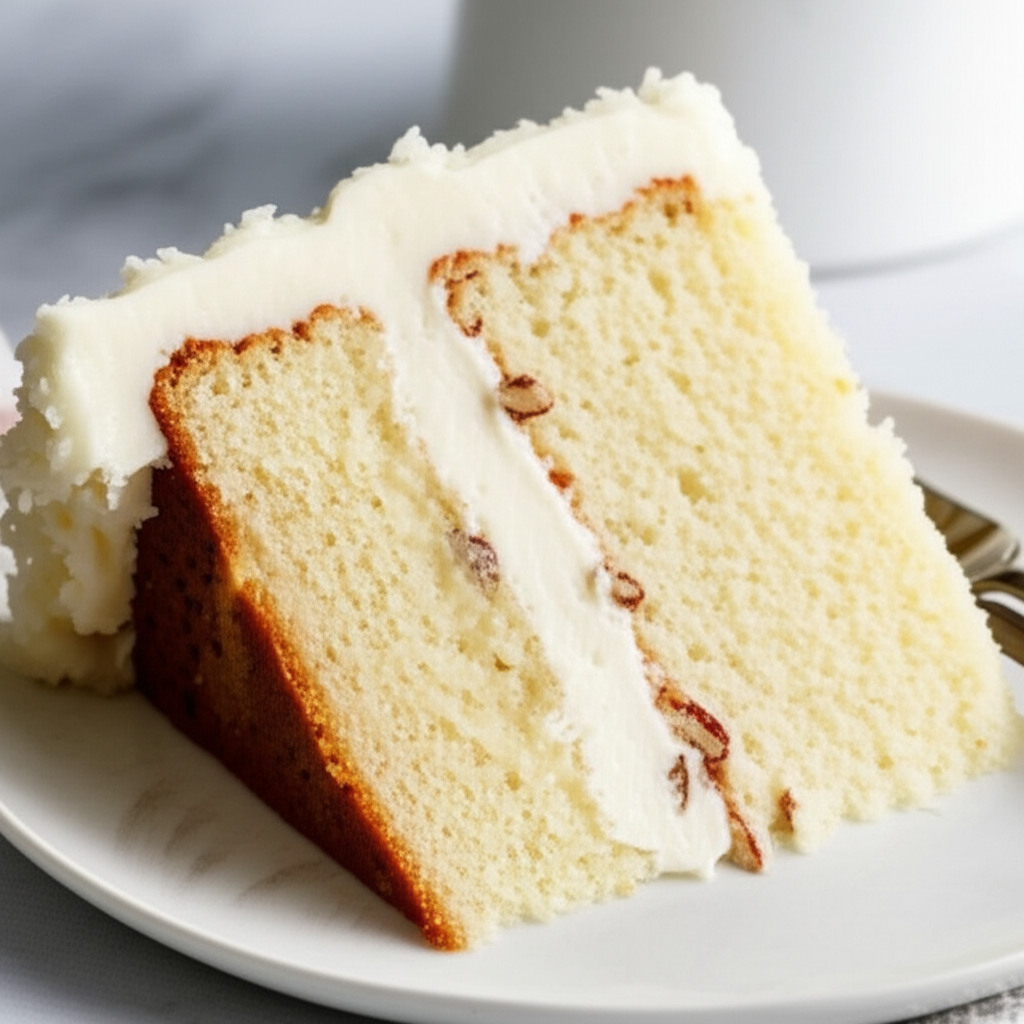 Almond Coconut 3 Layer Cake With Coconut Frosting image