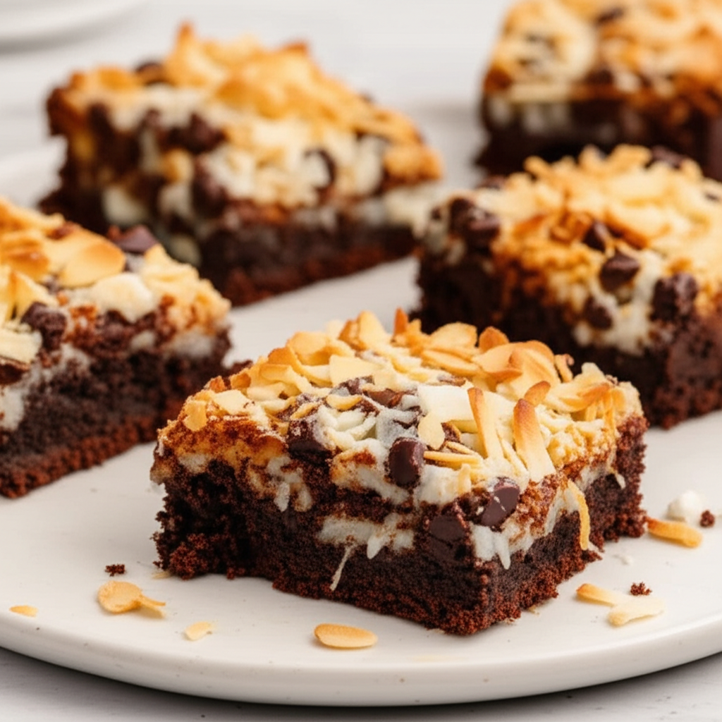 Almond Coconut Brownies image