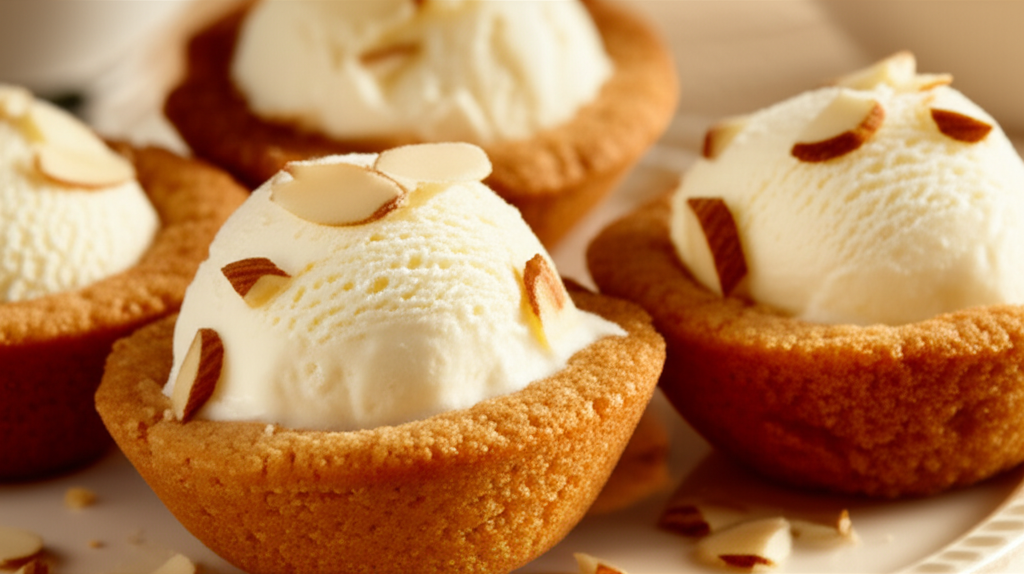 Almond Cookie Cups image