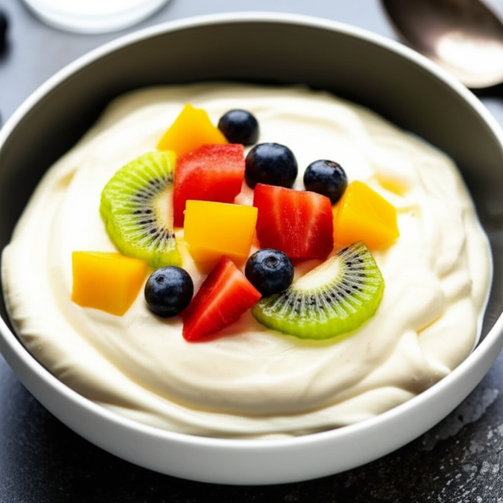Almond Cream With Fruit image