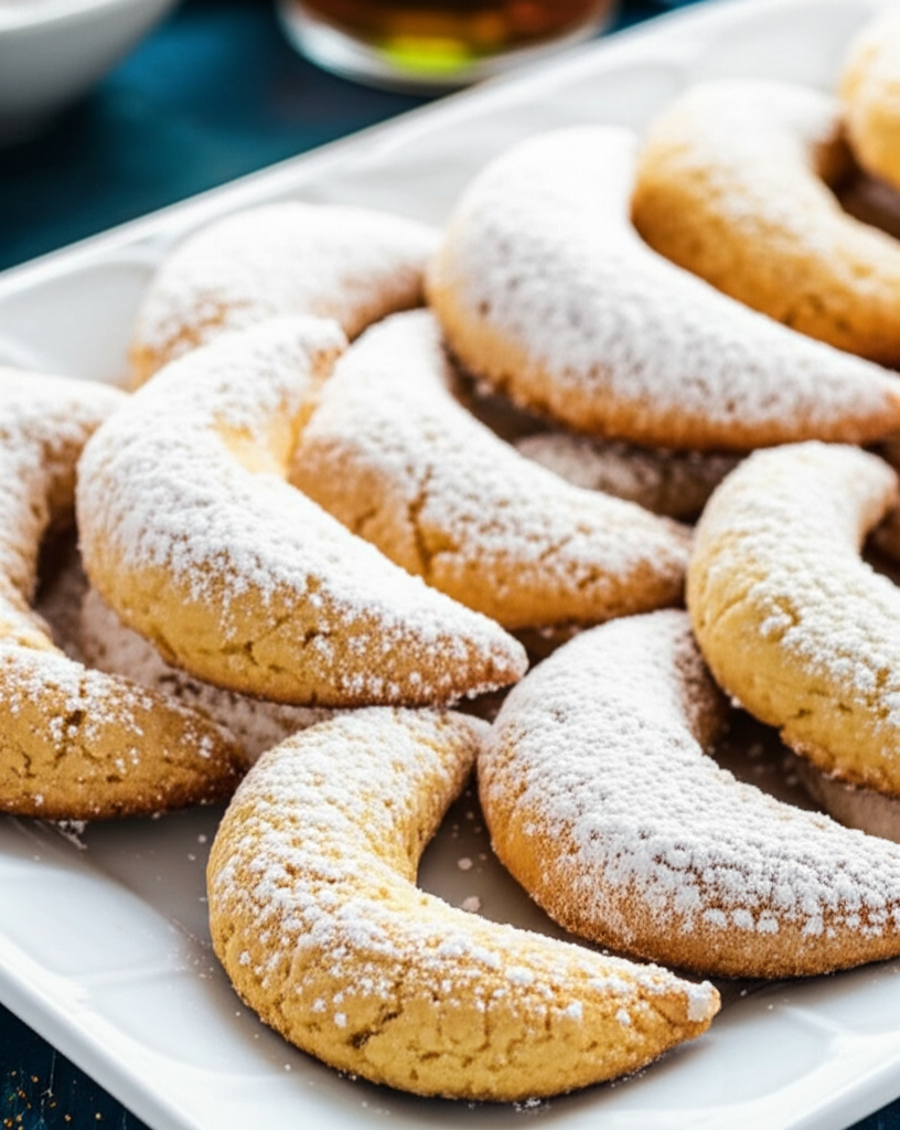 Almond Crescents Kourabiedes image