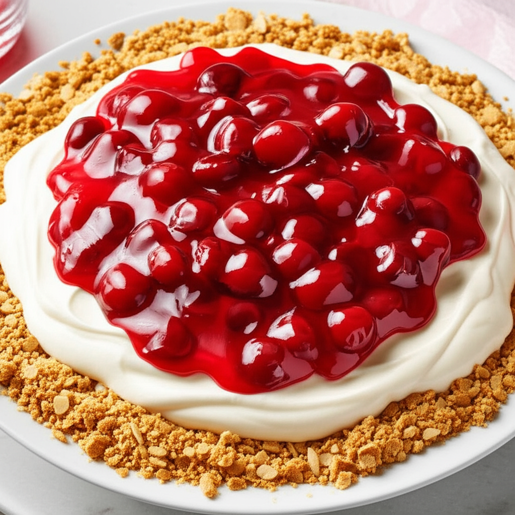 Almond Crusted Cherry Cream Pie image