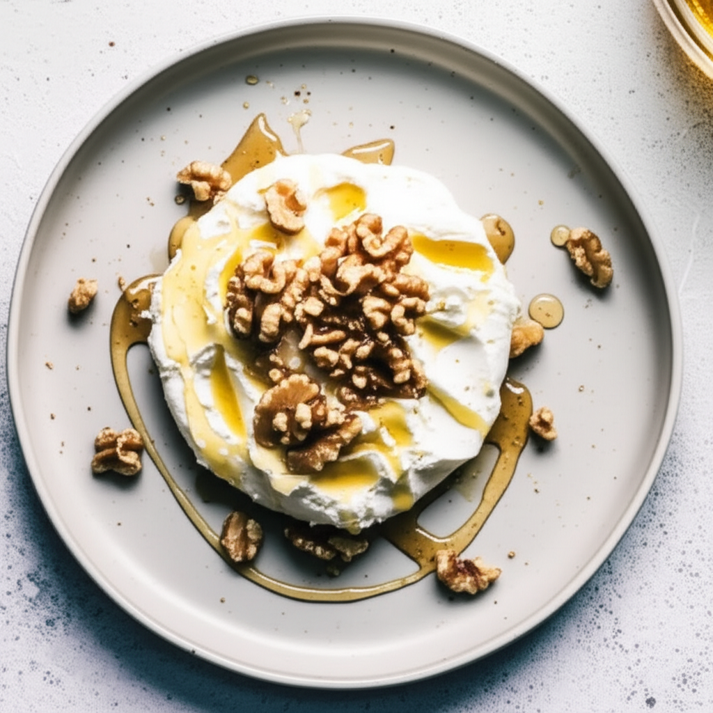 Catalan Cheese Walnut And Honey Dessert image