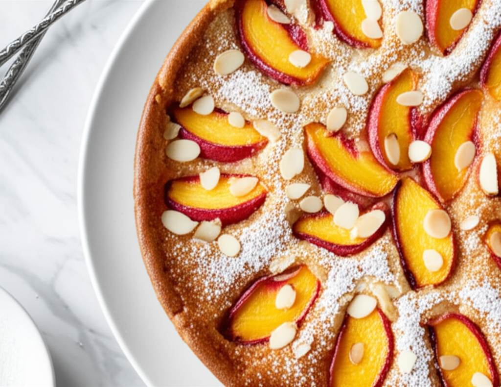 Almond Peach Clafouti image