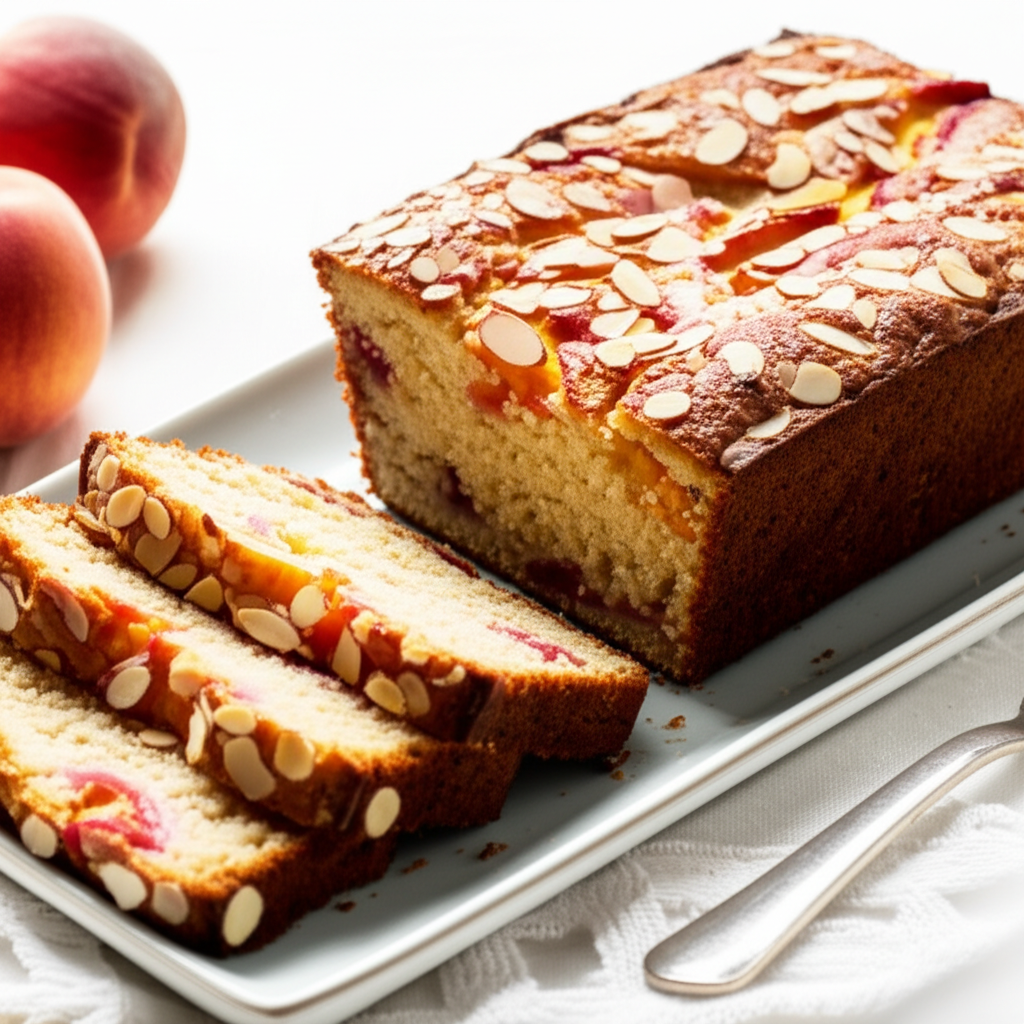 Almond Peach Yogurt Bread image