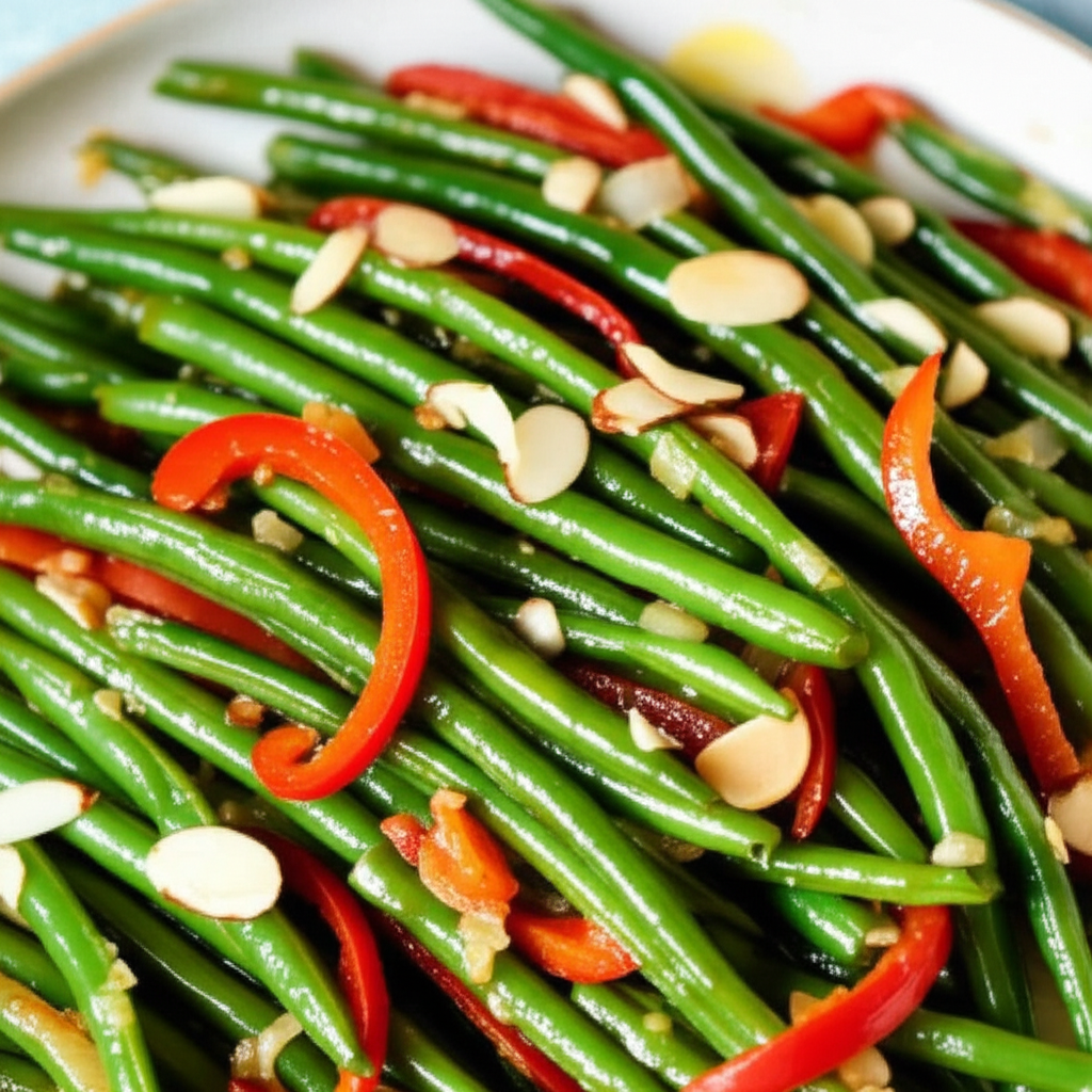 Almond Pepper Green Beans image