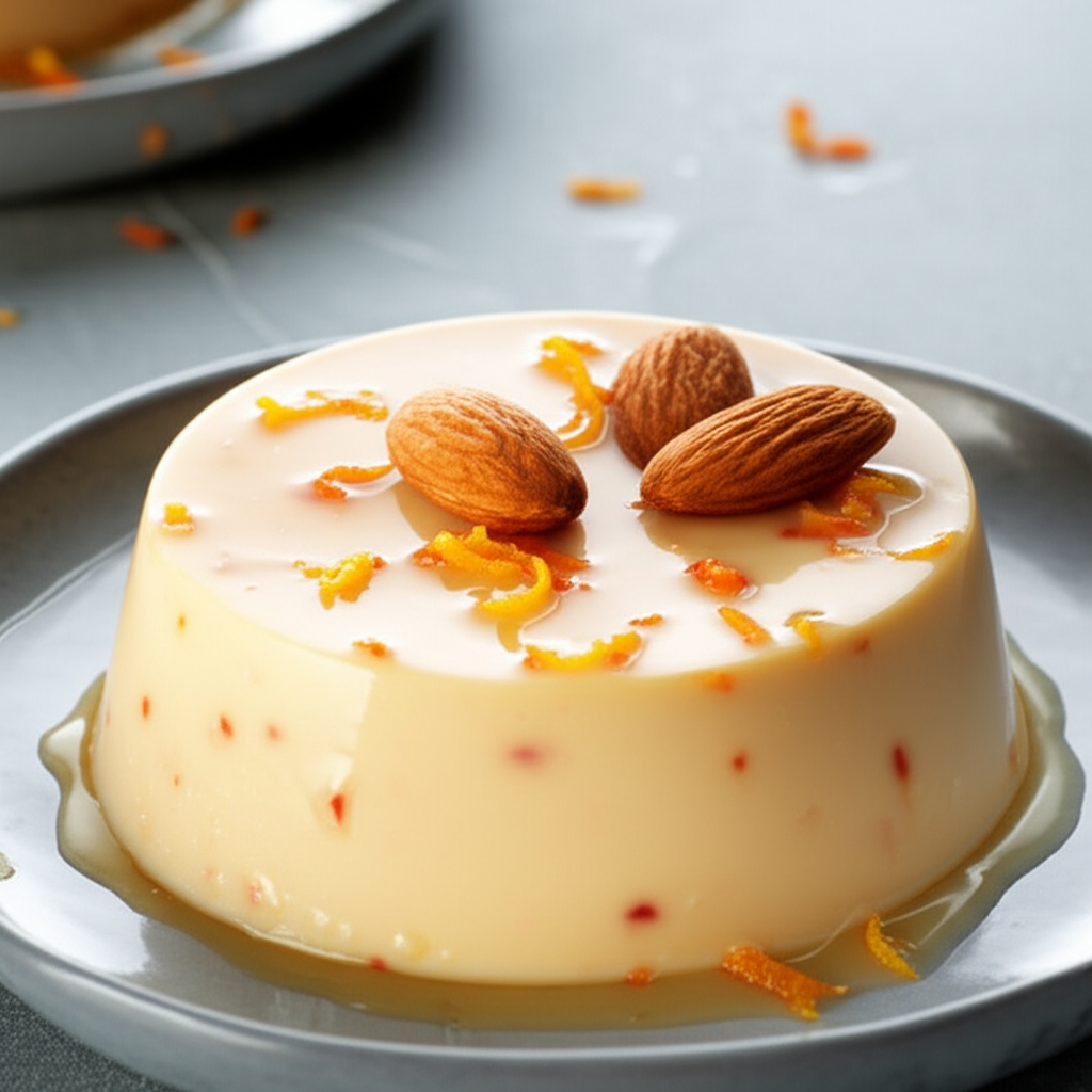 Almond Red Tea Custard image