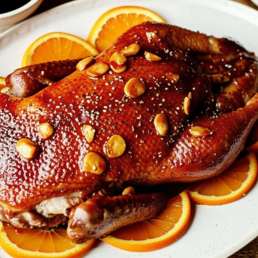 Almond Roasted Duck With Chinese Spices image