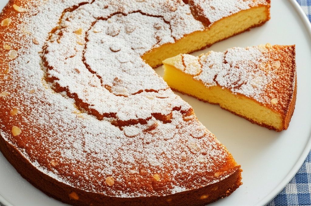Almond Sponge Cake Spain Bizcocho De Almendras image