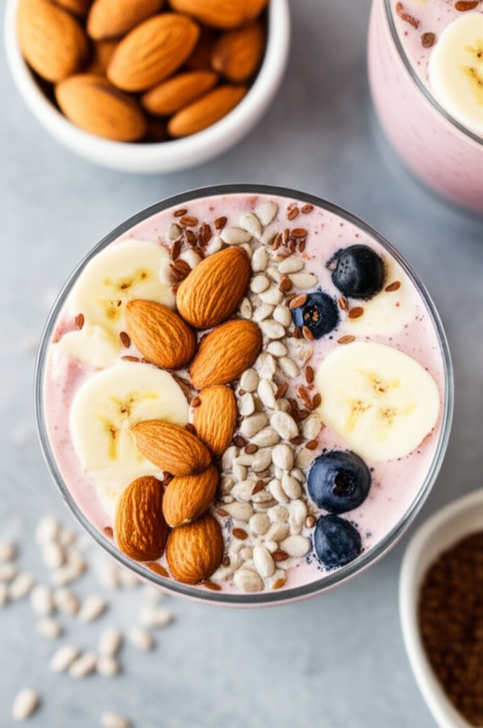 Almond Sunflower And Berries Shake image
