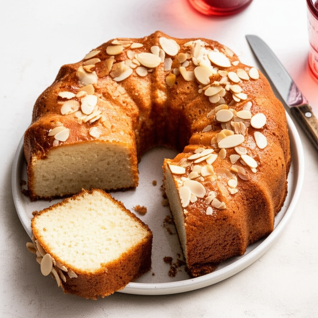 Almond Rose Pound Cake image