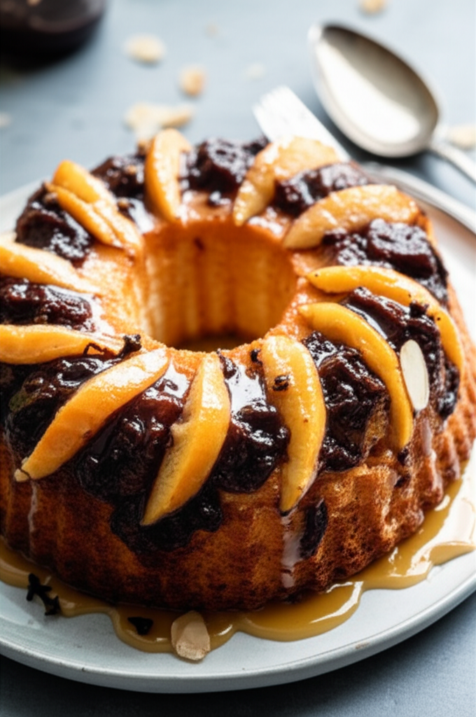 Almond Riesling Savarin With Fig Compote image