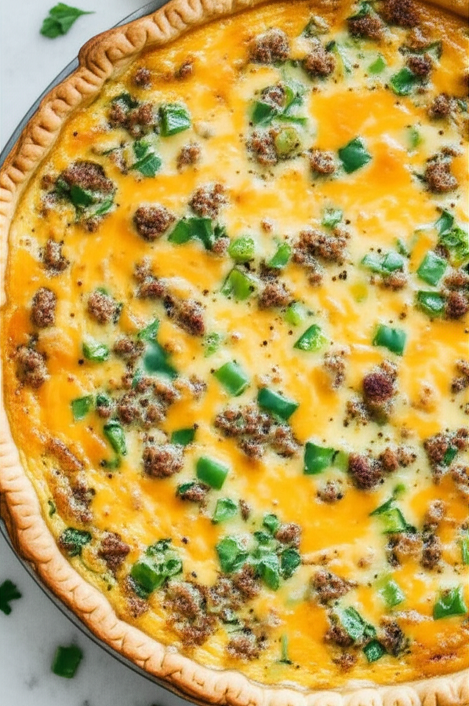 Cheesy Sausage Quiche image