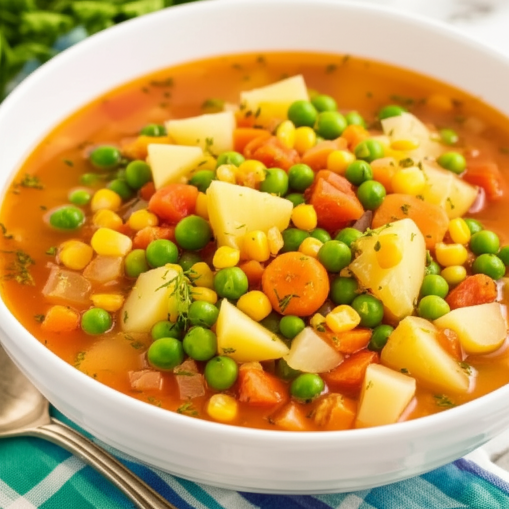Almost Vegetarian Vegetable Soup image