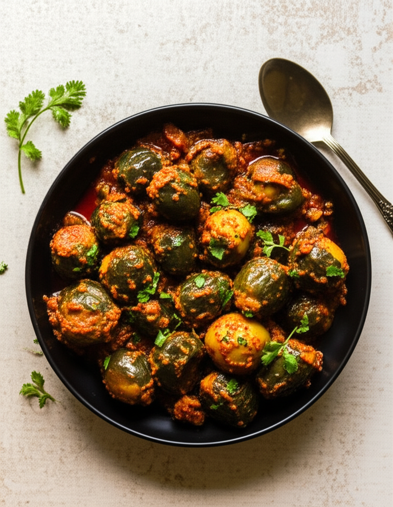 Aloo Baigain Potato And Eggplant Aubergine image