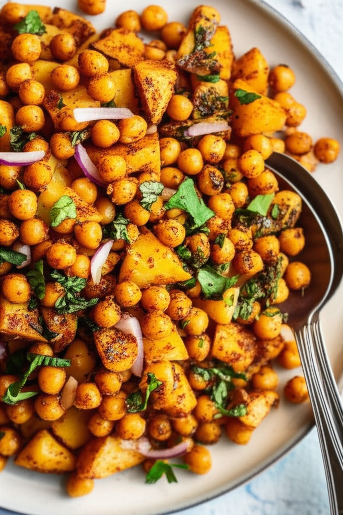 Aloo Channa Chaat Tangy Potato Chickpea Snack image