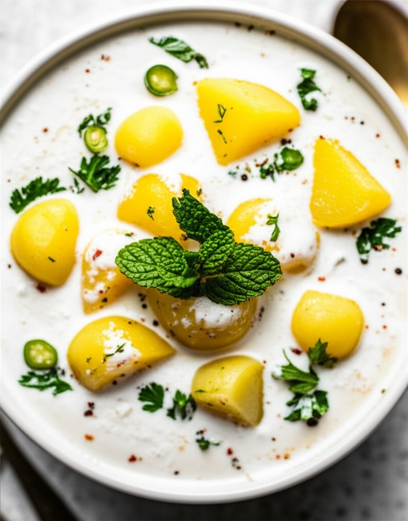 Aloo Ka Raita Potatoes In Yogurt image