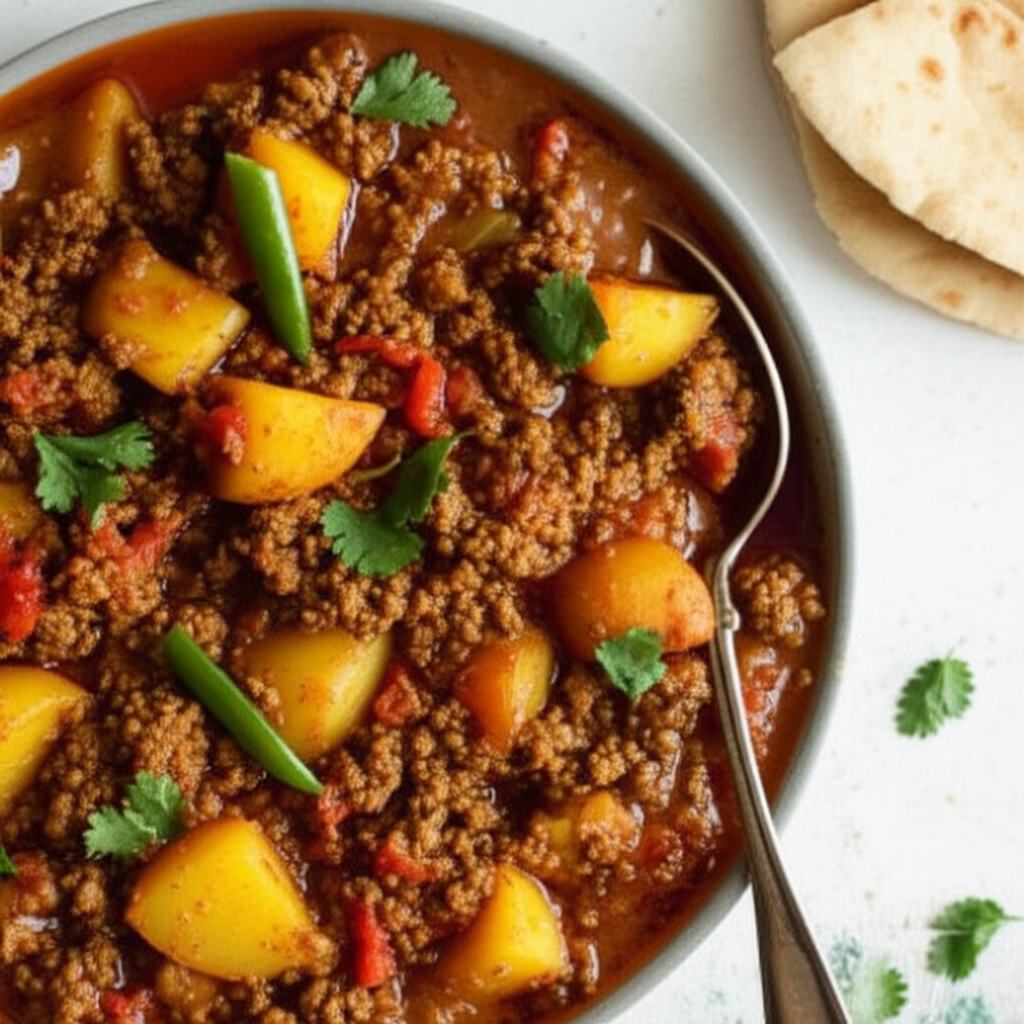 Aloo Keema Potato And Mince Curry image