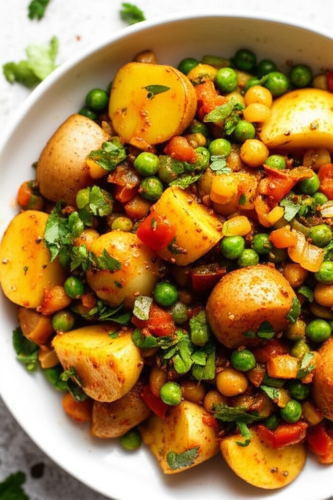 Aloo Mutter Indian Potatoes With Peas image