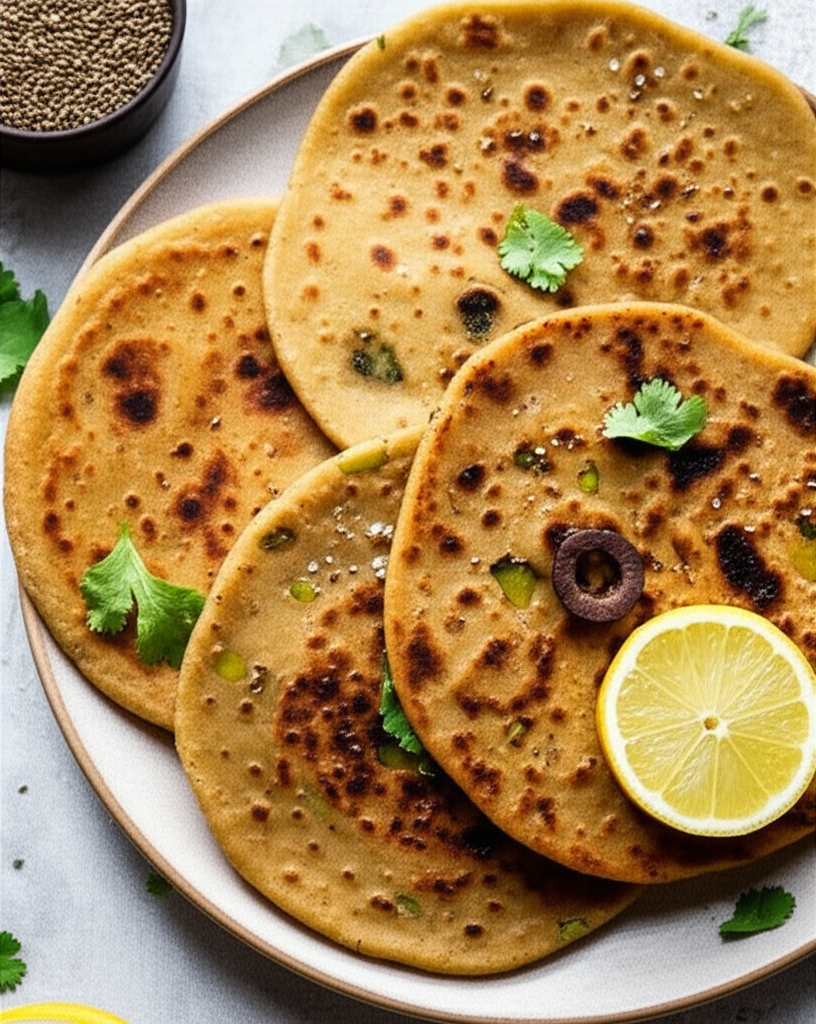Aloo Paratha Indian Potato Stuffed Flatbreads image