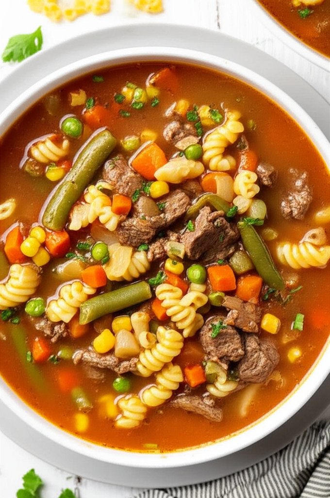 Alphabet Beef Vegetable Soup Crock Pot
