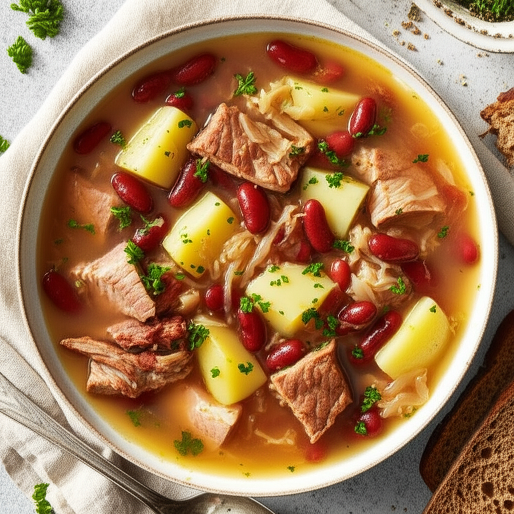 Alsatian Sauerkraut Potato Soup image