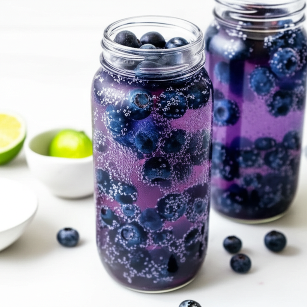 Alton Brown S Blueberry Soda From Good Eats Food Network image