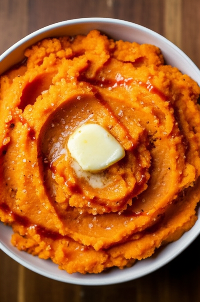 Alton Brown S Chipotle Smashed Sweet Potatoes image