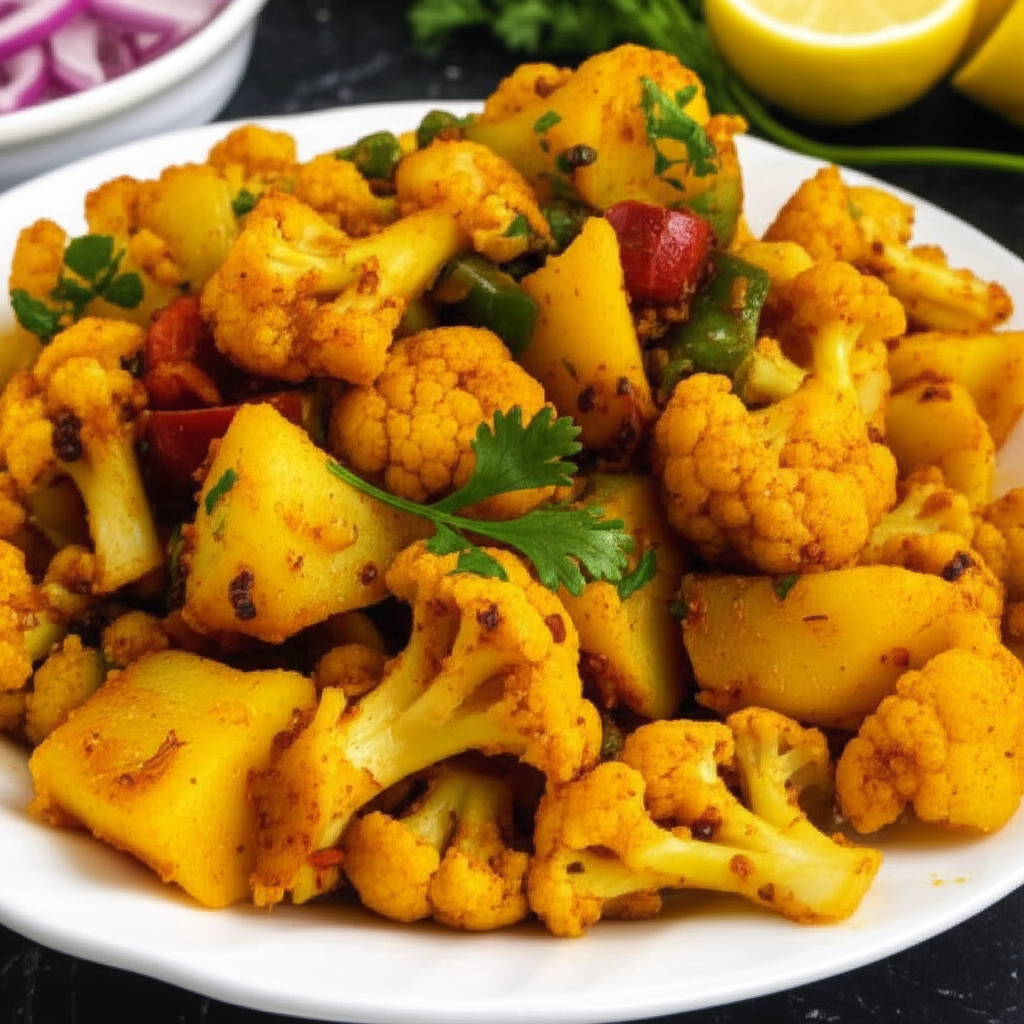 Alu Gobhi Potatoes And Cauliflower image