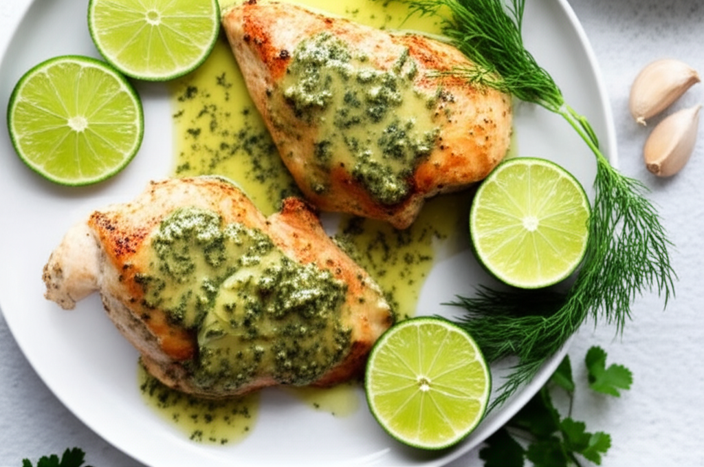 Chicken Breasts With Lime Dill Butter Sauce image