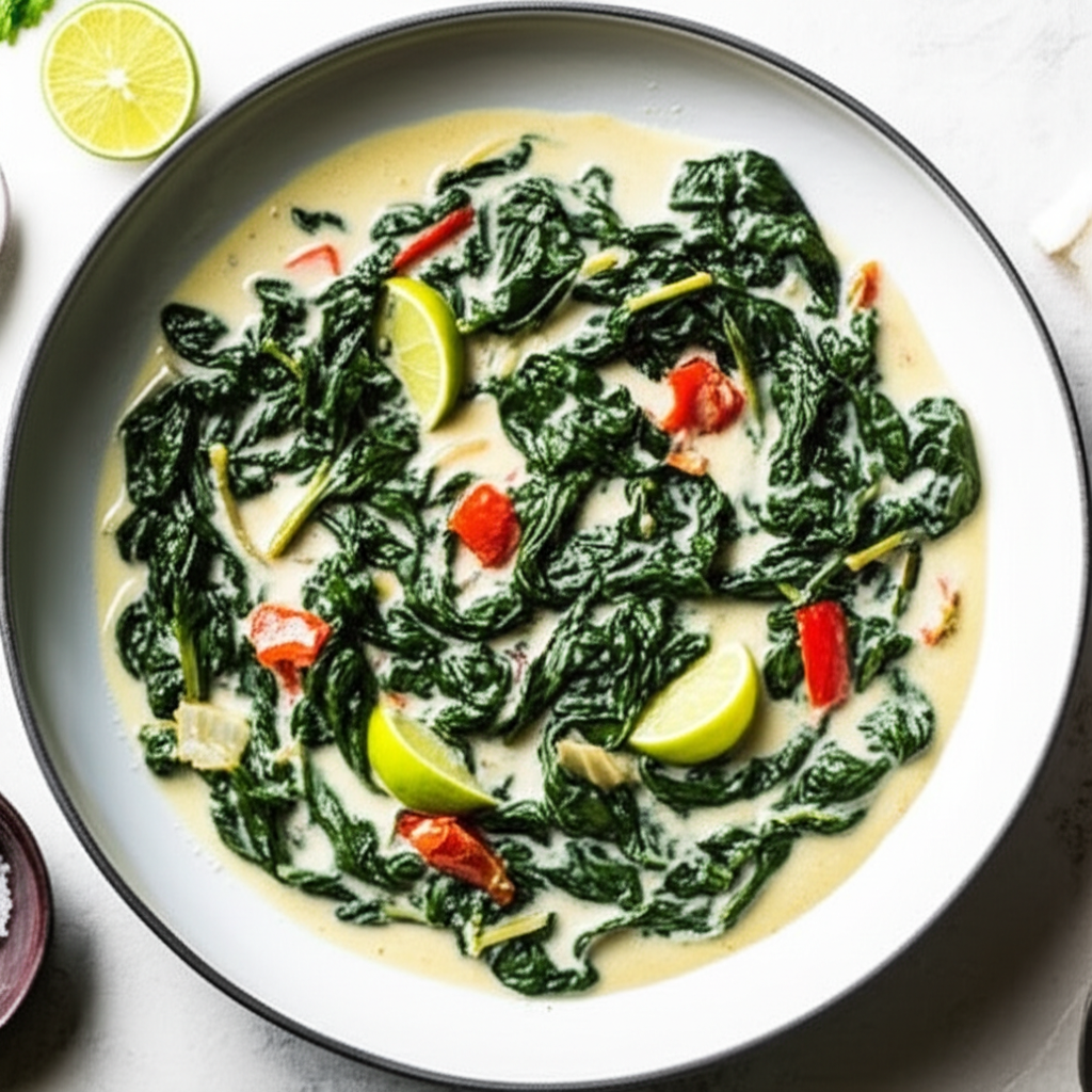 Amaranth Leaves Spinach In Coconut Milk image