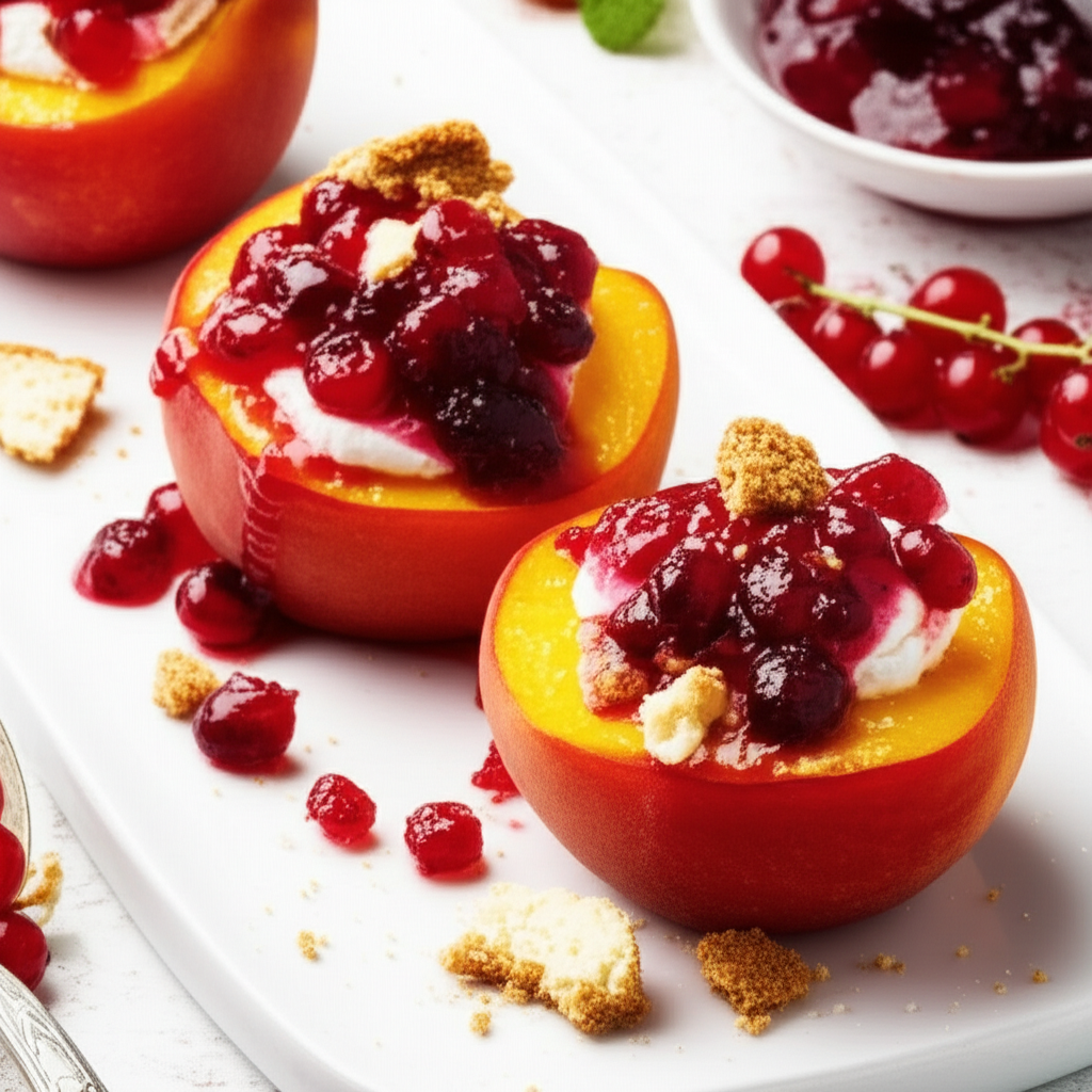 Amaretti Stuffed Peaches image