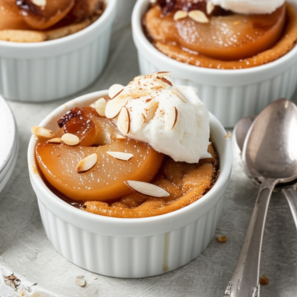 Amaretto And Bartlett Pears Upside Down Cake image