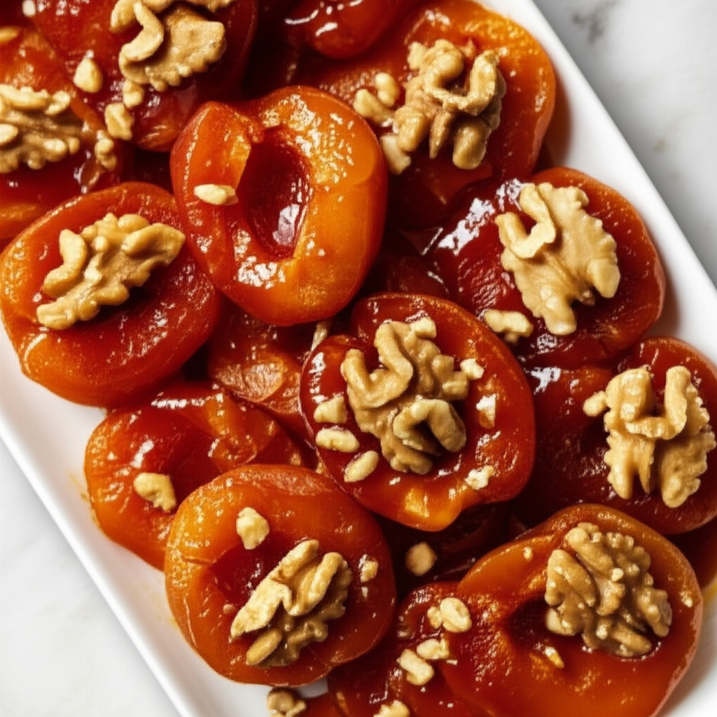 Amaretto Apricots With Walnuts Teriyaki image