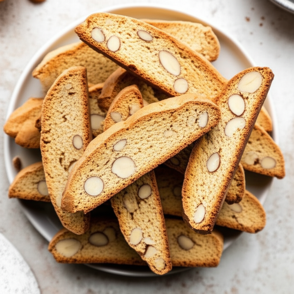 Amaretto Biscotti With Almonds image