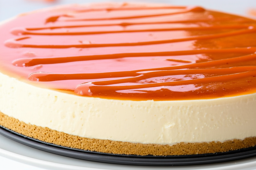 Amaretto Cheesecake With Apricot Glaze image
