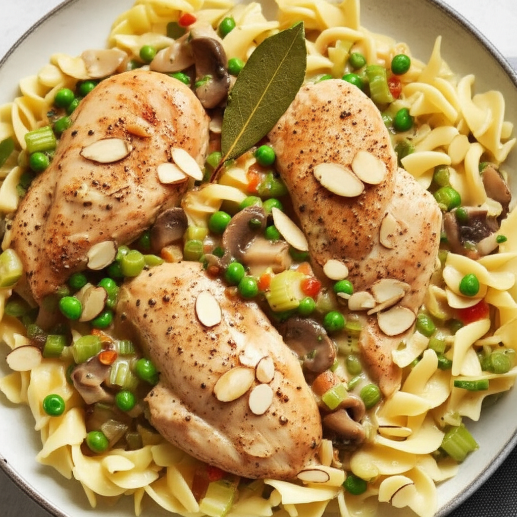 Amaretto Chicken With Creamed Noodles image
