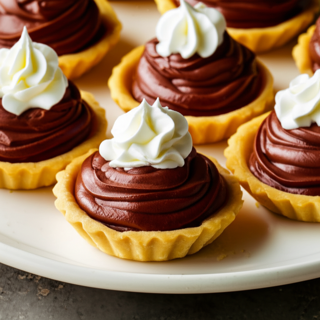 Amaretto Chocolate Cream Tarts image