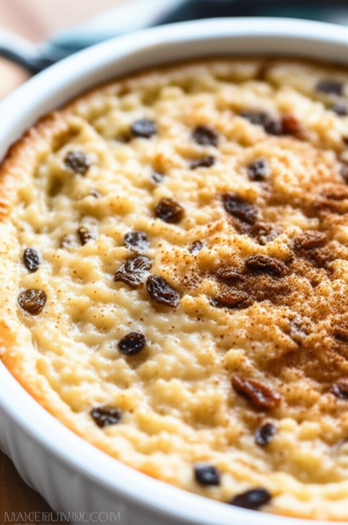 Amaretto Cream Baked Rice Pudding image