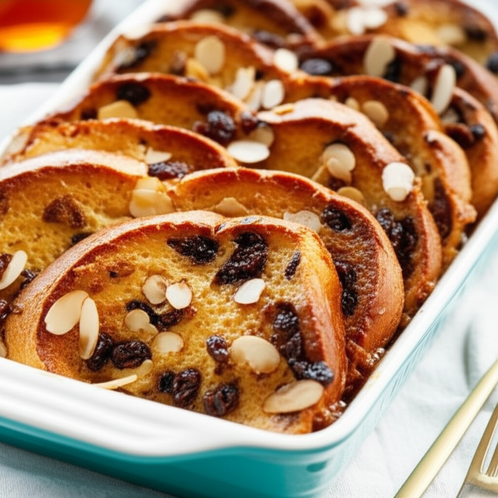 Amaretto Raisin Oven Baked French Toast image