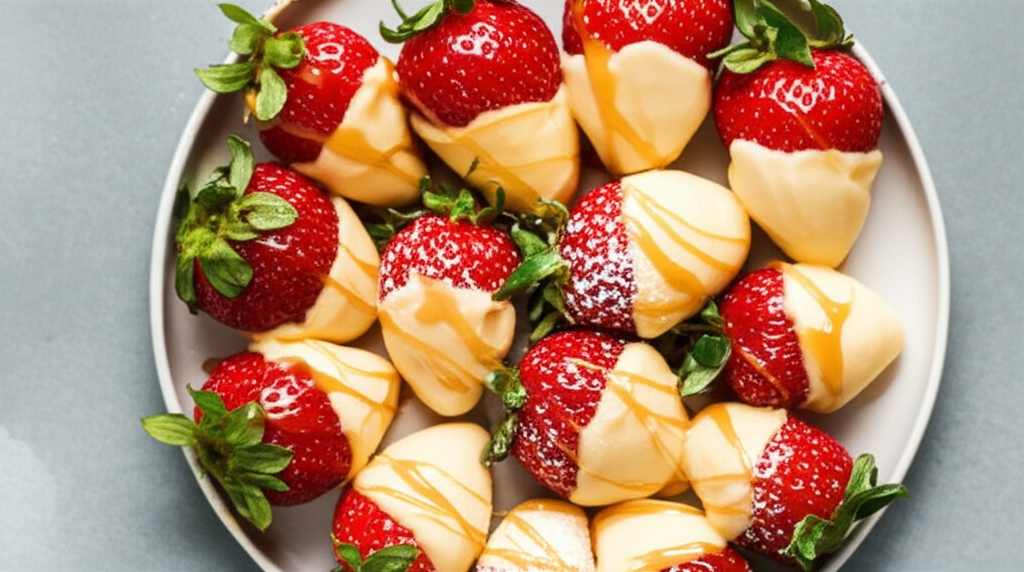 Amaretto Sour Cream Strawberries image