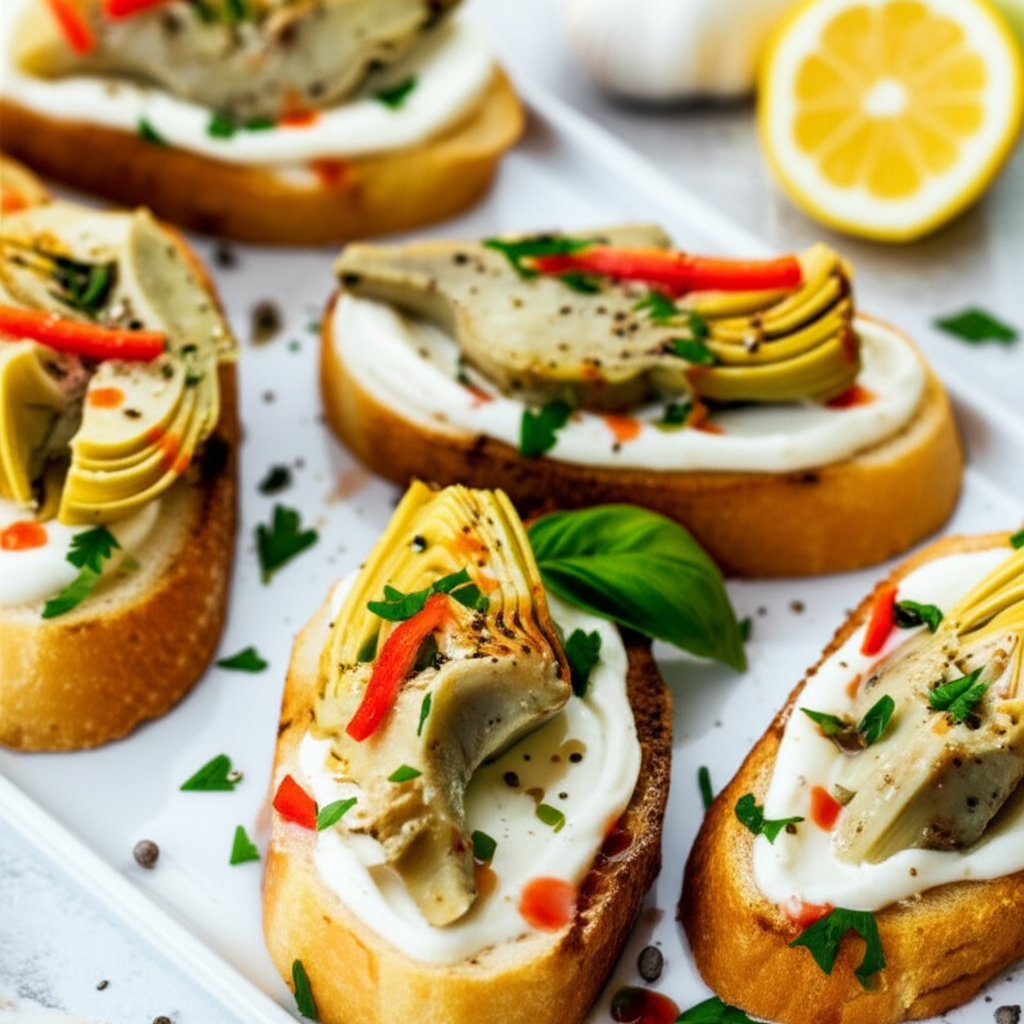 Amazing Artichoke Toasts image
