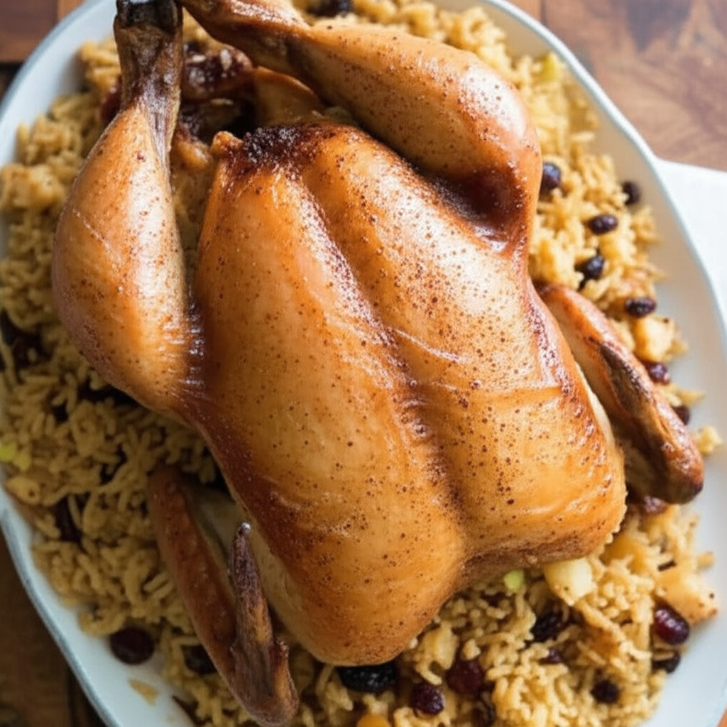 Amazing Cinnamon Apple Rice Stuffed Chicken Gfcf image