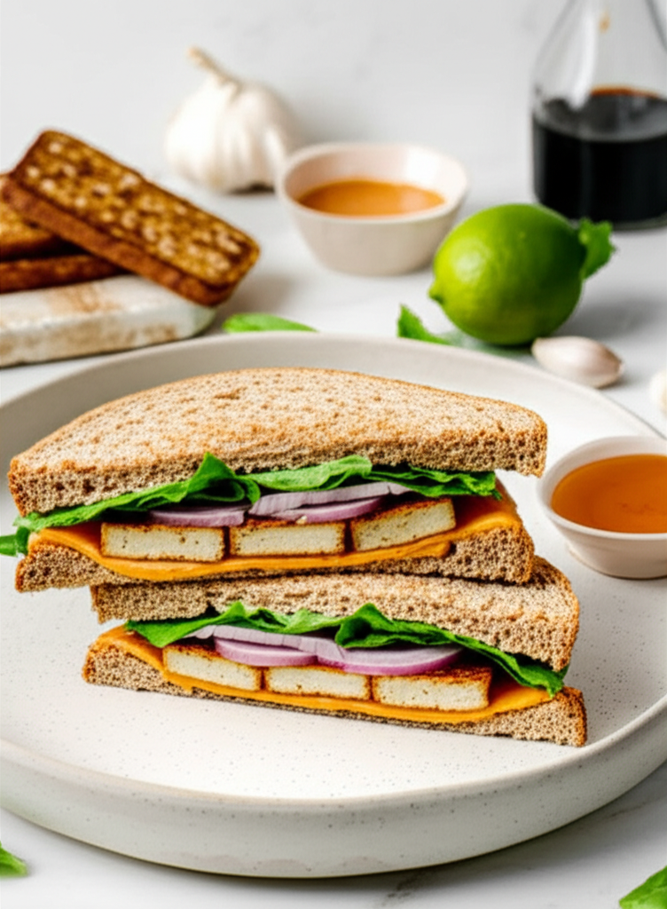 Amazing Marinated Tofu Sandwich image