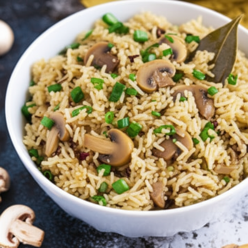 Amazing Microwave Mushroom Pulao image