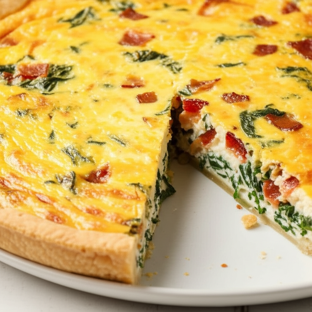 Amazing Spinach Bacon Quiche image
