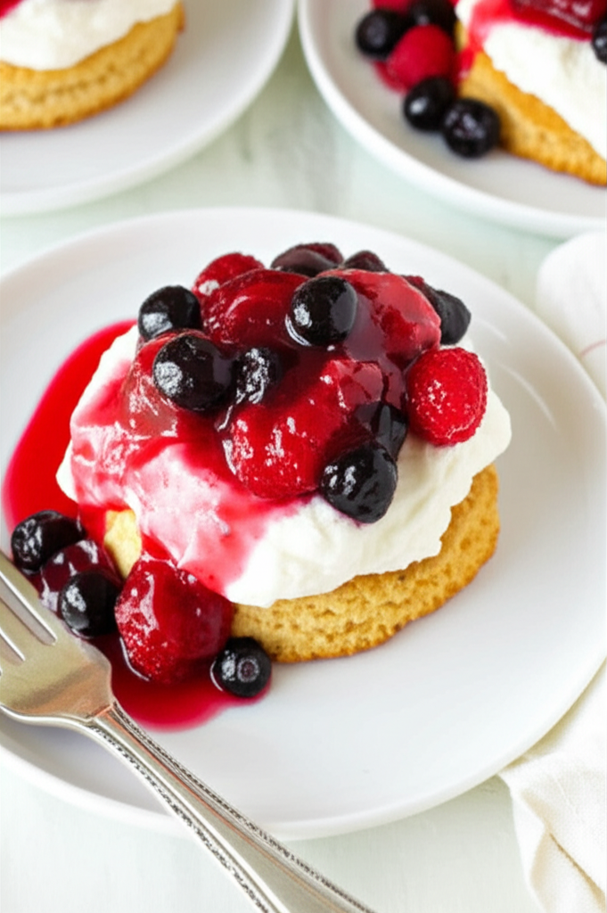 Amazing Strawberry Or Blueberry Shortcake image
