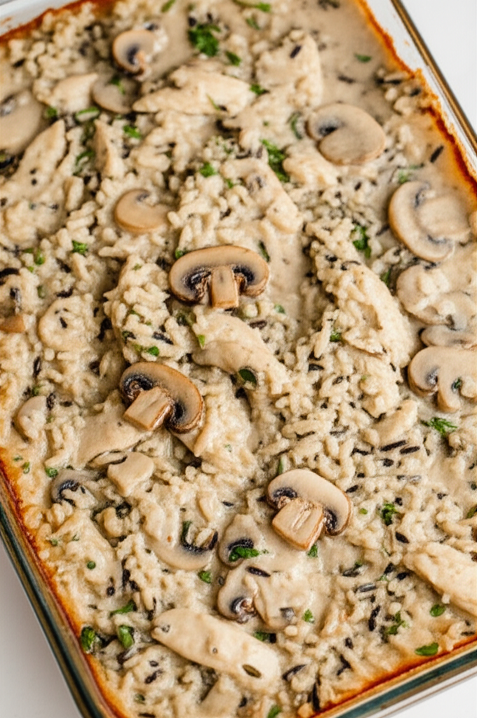 Amazing Wild Rice Mushroom Chicken Bake image